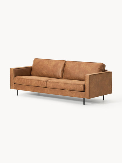 Westwing Collection Sofa Hunter (3-Sitzer) aus recyceltem Leder Versandkostenfrei