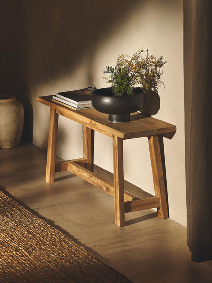 Westwing Collection Sitzbank Lawas aus Teakholz Begrenztes Angebot