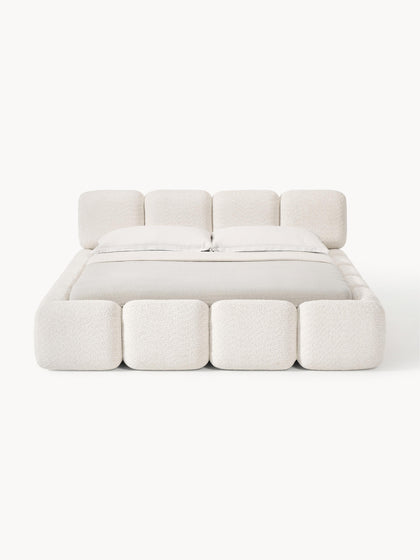 Westwing Collection Polsterbett Tayla aus Teddy-Bouclé mit Stauraum Preisnachlass