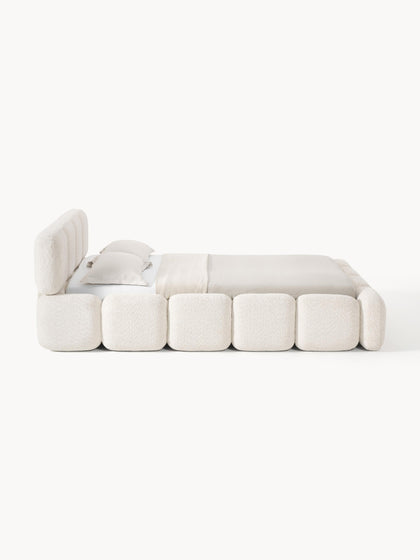 Westwing Collection Polsterbett Tayla aus Teddy-Bouclé mit Stauraum Preisnachlass