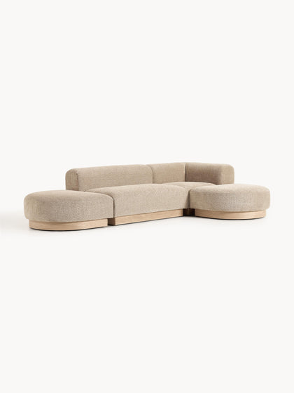 Westwing Collection Modulares Ecksofa Natalie aus Teddy-Bouclé Neueste Mode