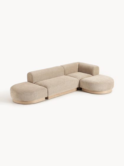 Westwing Collection Modulares Ecksofa Natalie aus Teddy-Bouclé Neueste Mode