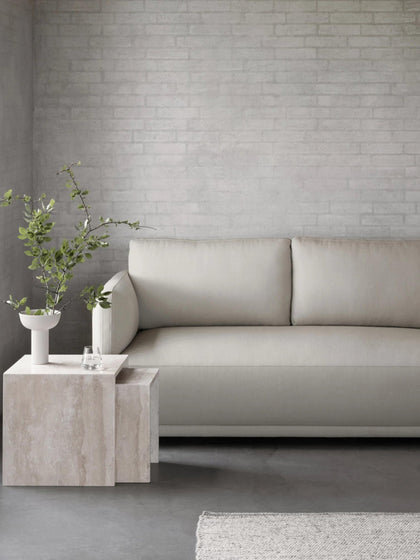 Westwing Collection Beistelltische Varu aus Travertin 2er-Set Exklusive Angebote