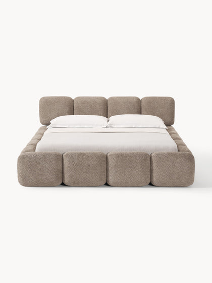 Westwing Collection Polsterbett Tayla aus Teddy-Bouclé mit Stauraum Riesige Ersparnisse