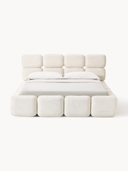 Westwing Collection Polsterbett Tayla aus Teddy-Bouclé mit Stauraum VIP-Rabatte