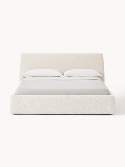 Westwing Collection Bouclé-Polsterbett Cloud mit Stauraum Bis zu 50% Rabatt