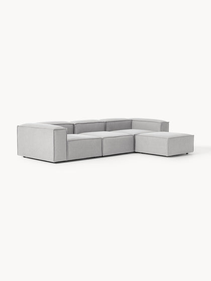Westwing Collection Modulares Sofa Lennon (4-Sitzer) mit Hocker (links/rechts) Bis zu 60% Rabatt