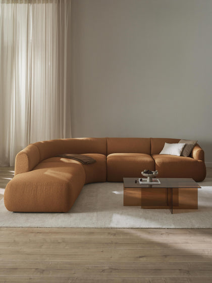 Westwing Collection Modulares Bouclé-Ecksofa Sofia (4-Sitzer) Bis zu 65% Rabatt