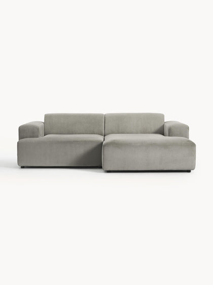 Westwing Collection Cord-Ecksofa Melva (3-Sitzer)