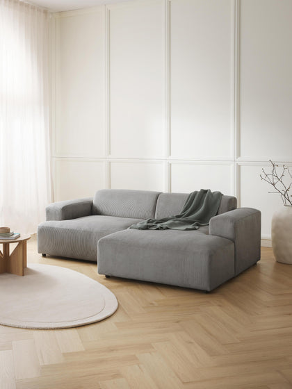 Westwing Collection Cord-Ecksofa Melva (3-Sitzer) Bis zu 55% Rabatt