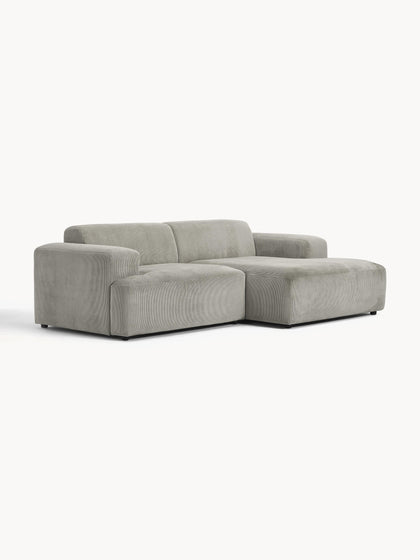 Westwing Collection Cord-Ecksofa Melva (3-Sitzer) Bis zu 55% Rabatt