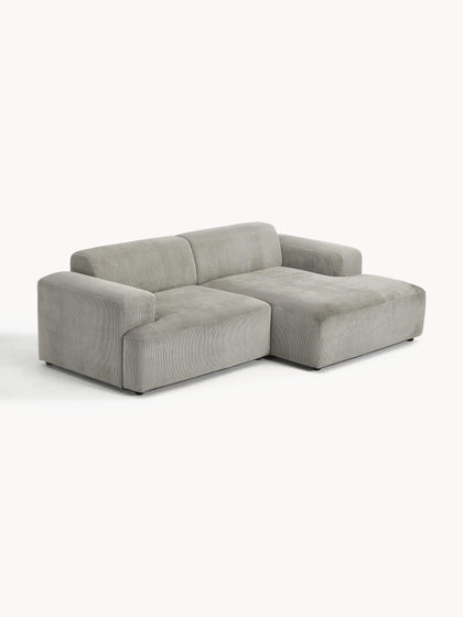 Westwing Collection Cord-Ecksofa Melva (3-Sitzer) Bis zu 55% Rabatt