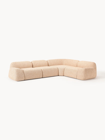 Westwing Collection Modulares Ecksofa Wolke (4-Sitzer) aus Bouclé zollfrei