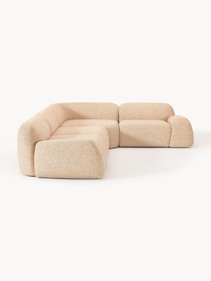 Westwing Collection Modulares Ecksofa Wolke (4-Sitzer) aus Bouclé zollfrei