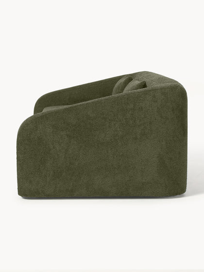 Westwing Collection Schlafsofa Eliot (3-Sitzer) aus Teddy-Bouclé Auslauf