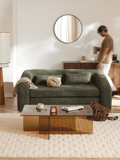 Westwing Collection Schlafsofa Eliot (2-Sitzer) aus Teddy-Bouclé Blitzverkäufe