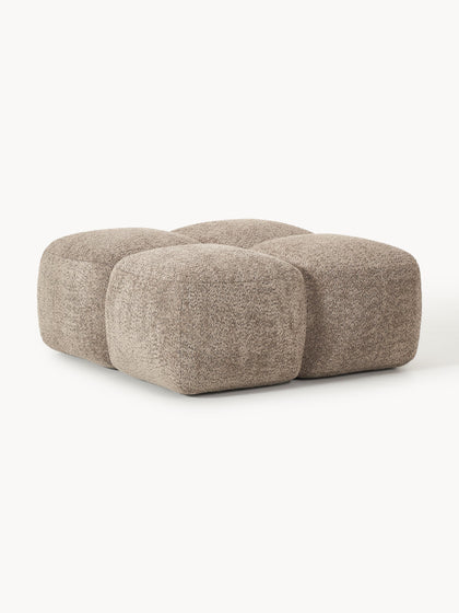 Westwing Collection Sofa-Hocker Tayla aus Teddy-Bouclé Saisonschlussverkauf