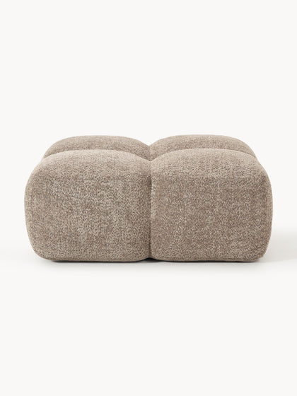 Westwing Collection Sofa-Hocker Tayla aus Teddy-Bouclé Saisonschlussverkauf