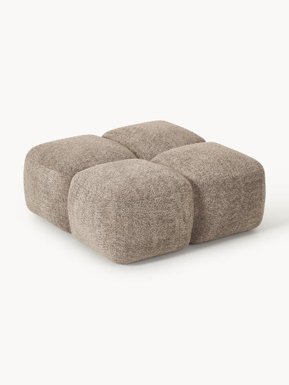 Westwing Collection Sofa-Hocker Tayla aus Teddy-Bouclé Saisonschlussverkauf