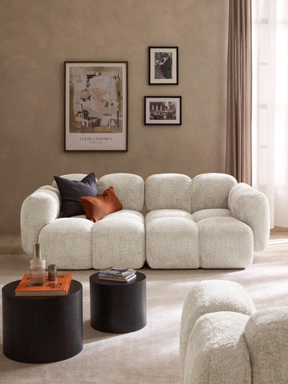Westwing Collection Modulares Sofa Tayla (3-Sitzer) aus Teddy-Bouclé Black Friday