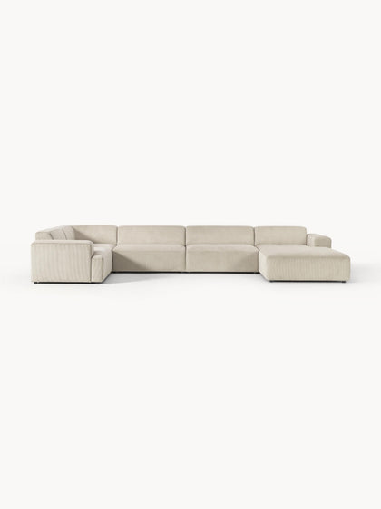 Westwing Collection XL-Wohnlandschaft Melva aus Cord Große Rabatte