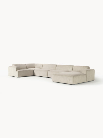 Westwing Collection XL-Wohnlandschaft Melva aus Cord Große Rabatte