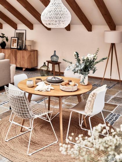 Westwing Collection Runder Esstisch Yumi aus Eichenholz Ø 115 cm Neuheiten