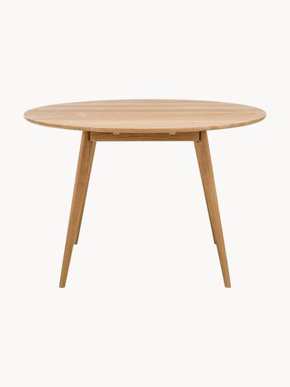 Westwing Collection Runder Esstisch Yumi aus Eichenholz Ø 115 cm Neuheiten