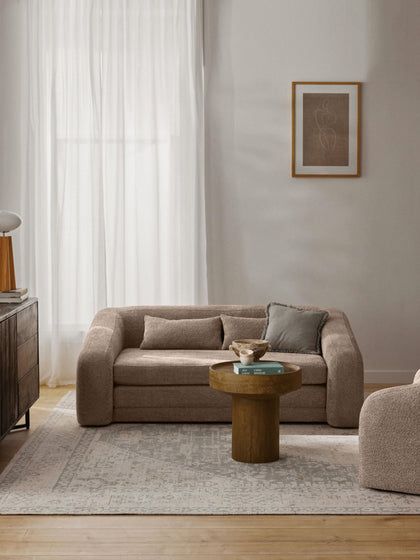 Westwing Collection Schlafsofa Eliot (2-Sitzer) aus Teddy-Bouclé Tägliche Deals
