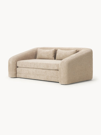 Westwing Collection Schlafsofa Eliot (2-Sitzer) aus Teddy-Bouclé Tägliche Deals