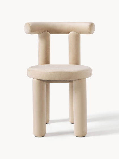 Westwing Collection Samt-Polsterstuhl Calan Super Sparpreis