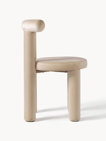 Westwing Collection Samt-Polsterstuhl Calan Super Sparpreis