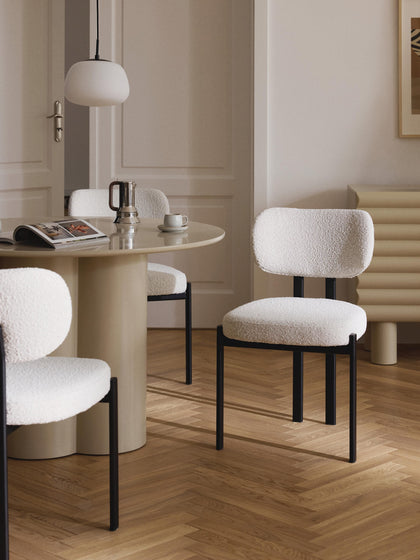 Westwing Collection Bouclé-Polsterstuhl Adrien Wochenangebot