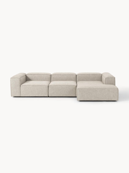 Westwing Collection Modulares Ecksofa Lennon aus Leinen-Mix Letzter Tag
