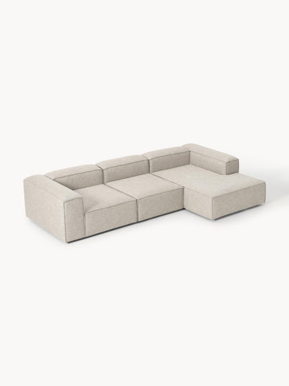 Westwing Collection Modulares Ecksofa Lennon aus Leinen-Mix Letzter Tag