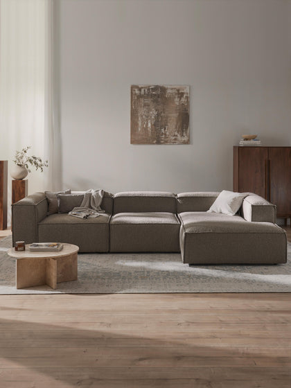 Westwing Collection Modulares Ecksofa Lennon aus Bouclé Zeitbegrenzte Promotion