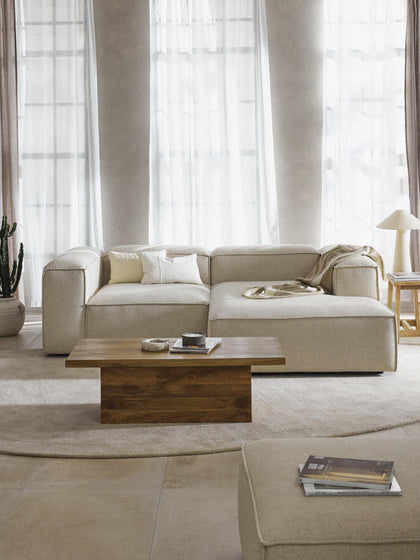 Westwing Collection Modulares Ecksofa Lennon aus Leinen-Mix Nur noch ein Tag übrig