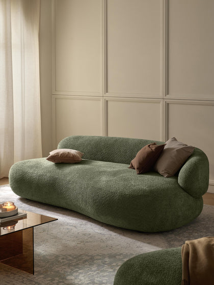 Westwing Collection Sofa Alba (3-Sitzer) aus Teddy-Bouclé Super Rabatt