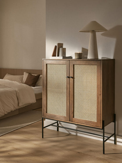 Westwing Collection Highboard Vienna mit Wiener Geflecht Rabatte dieses Monats