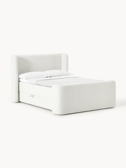 Westwing Collection Bouclé-Boxspringbett Perla mit Stauraum Hotsell