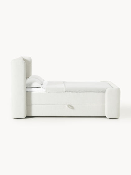 Westwing Collection Bouclé-Boxspringbett Perla mit Stauraum Hotsell