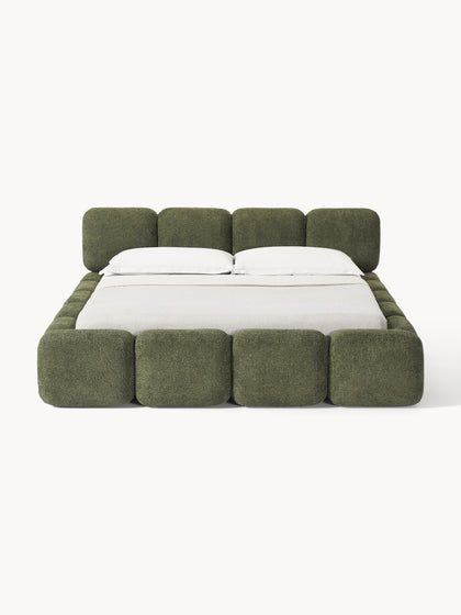 Westwing Collection Polsterbett Tayla aus Teddy-Bouclé mit Stauraum Kostenloser Versand