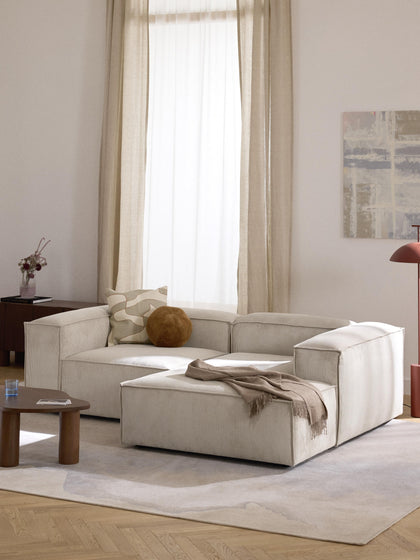 Westwing Collection Modulares Ecksofa Lennon aus Cord Limitierter Zeitrabatt