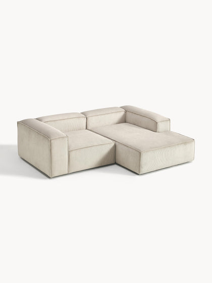 Westwing Collection Modulares Ecksofa Lennon aus Cord Limitierter Zeitrabatt