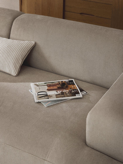 Westwing Collection Cord-Sofa Melva (3-Sitzer) Preisnachlass