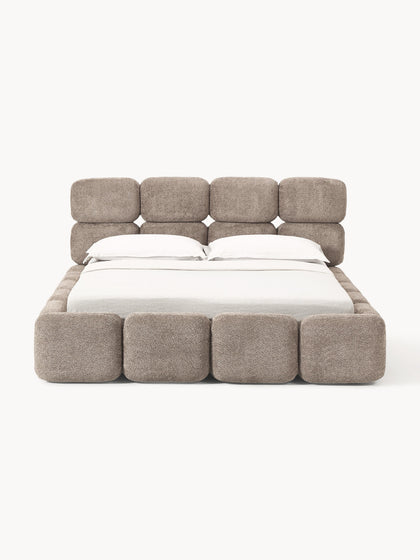 Westwing Collection Polsterbett Tayla aus Teddy-Bouclé mit Stauraum Weihnachtsangebot
