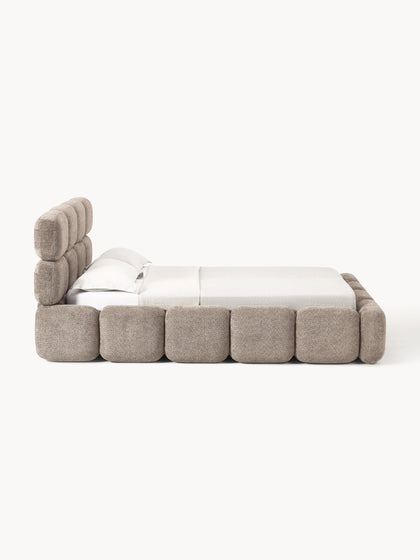 Westwing Collection Polsterbett Tayla aus Teddy-Bouclé mit Stauraum Weihnachtsangebot