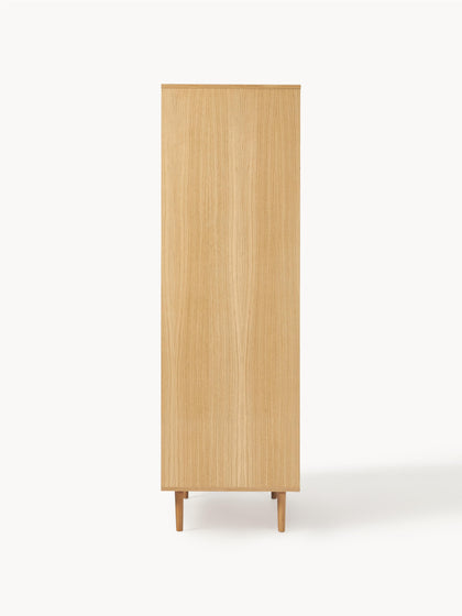 Westwing Collection Kleiner Kleiderschrank Aries mit Wiener Geflecht 2-türig Lagerräumung