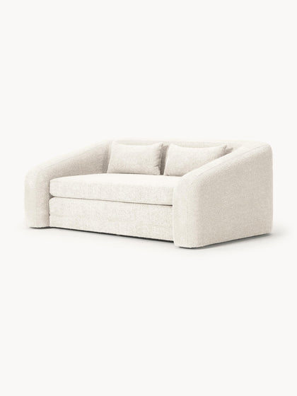 Westwing Collection Schlafsofa Eliot (2-Sitzer) aus Teddy-Bouclé Saisonale Angebote