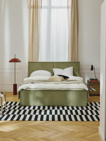 Westwing Collection Cord-Polsterbett Dream mit Stauraum Begrenzte Freigabe